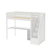 Maxtrix Ultra High Loft w Staircase w Table w 1 Drawer - Kids Haven